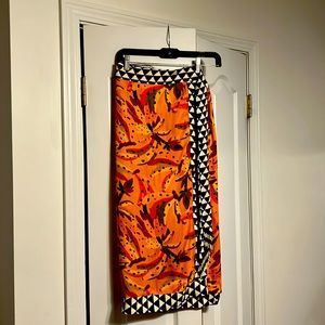 Floral wrap around skirt